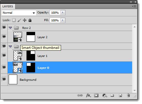 Иллюстрация Smart Objects и масок в панели