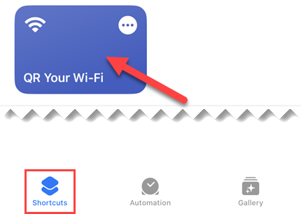 Запустите ярлык в разделе «Команды».
