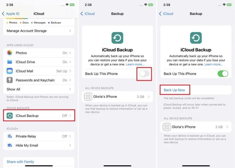 iPhone: резервное копирование в iCloud