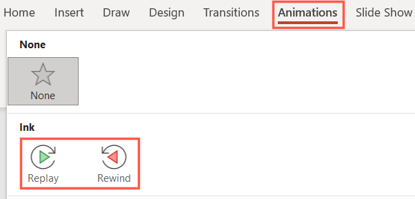Replay and Rewind animations