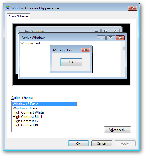 Классическая тема Windows на Windows 7 Starter