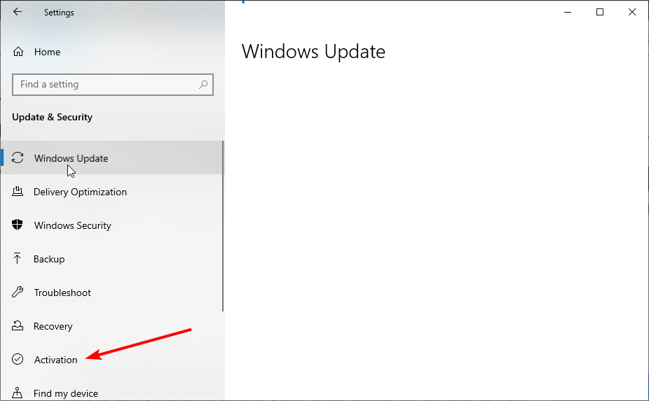 Вкладка «Активация» в Параметрах Windows 10