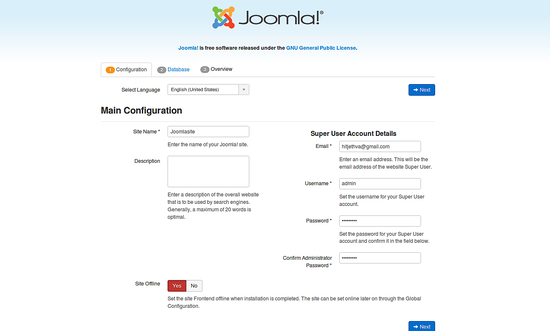 Установка Joomla на Debian 9 — пошагово