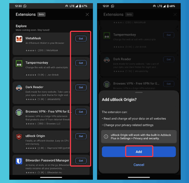 Select Get Extension Click Add To Confirm