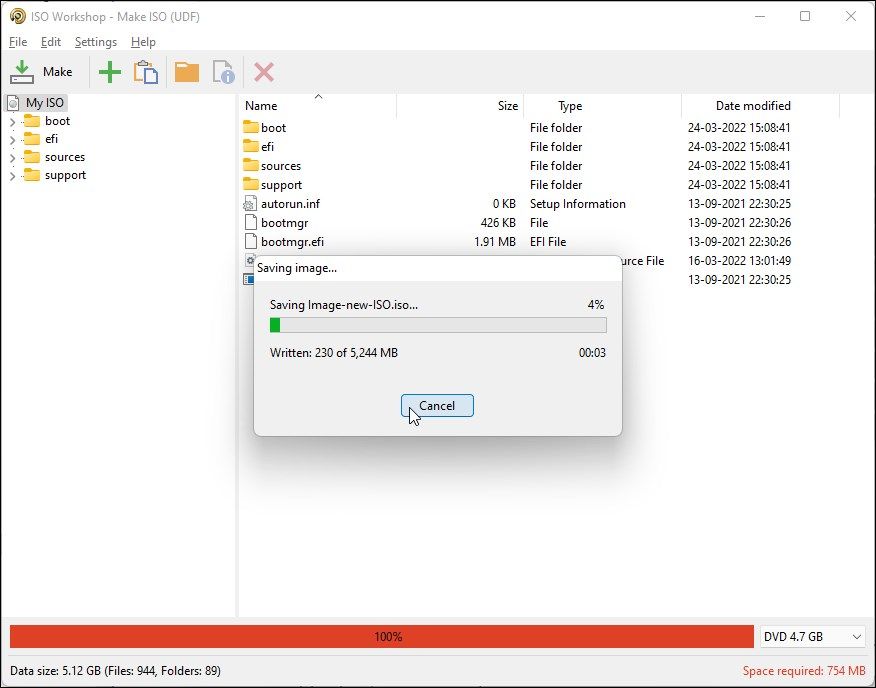 ISO Workshop creating an ISO image on Windows 11