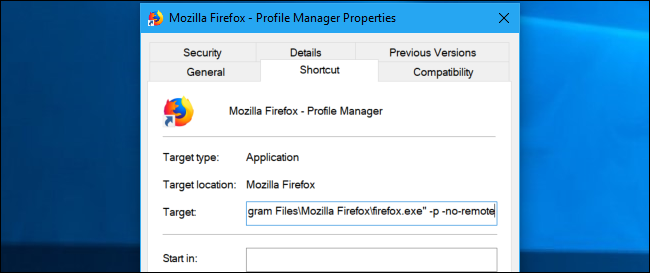 Иллюстрация: использование параметра -no-remote с диспетчером профилей