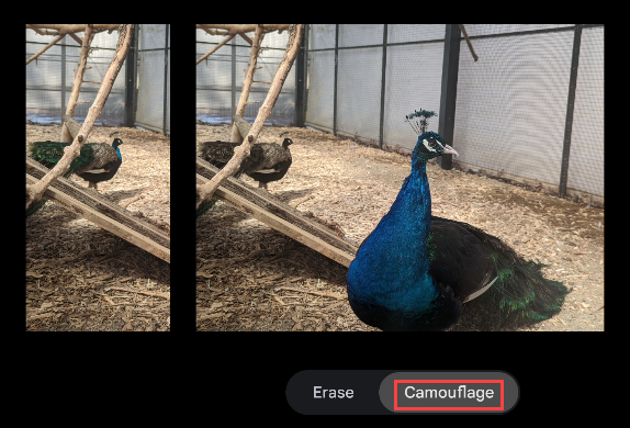 Camouflage an object.