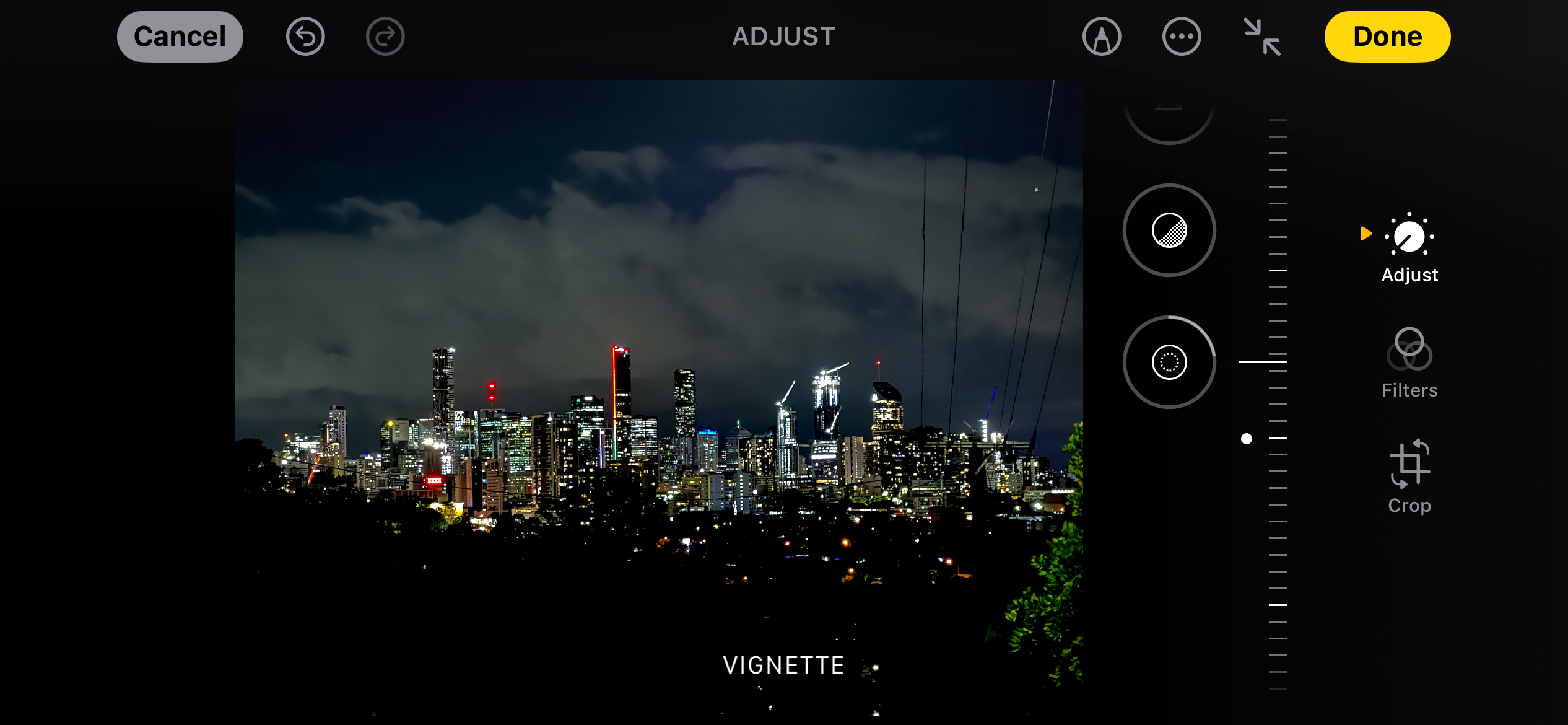 Редактирование фото в альбомной ориентации на iPhone