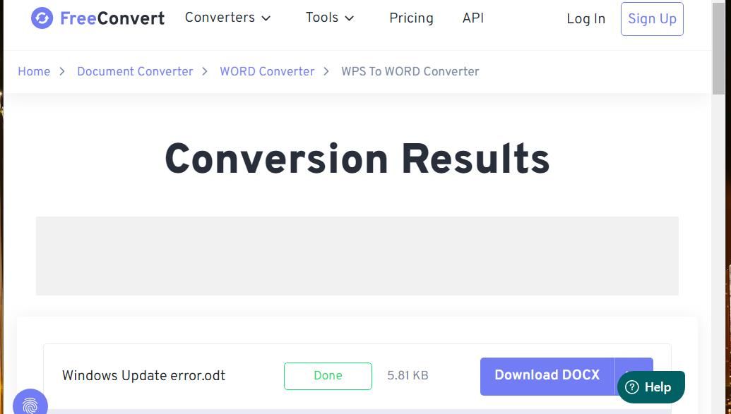 Кнопка Download DOCX
