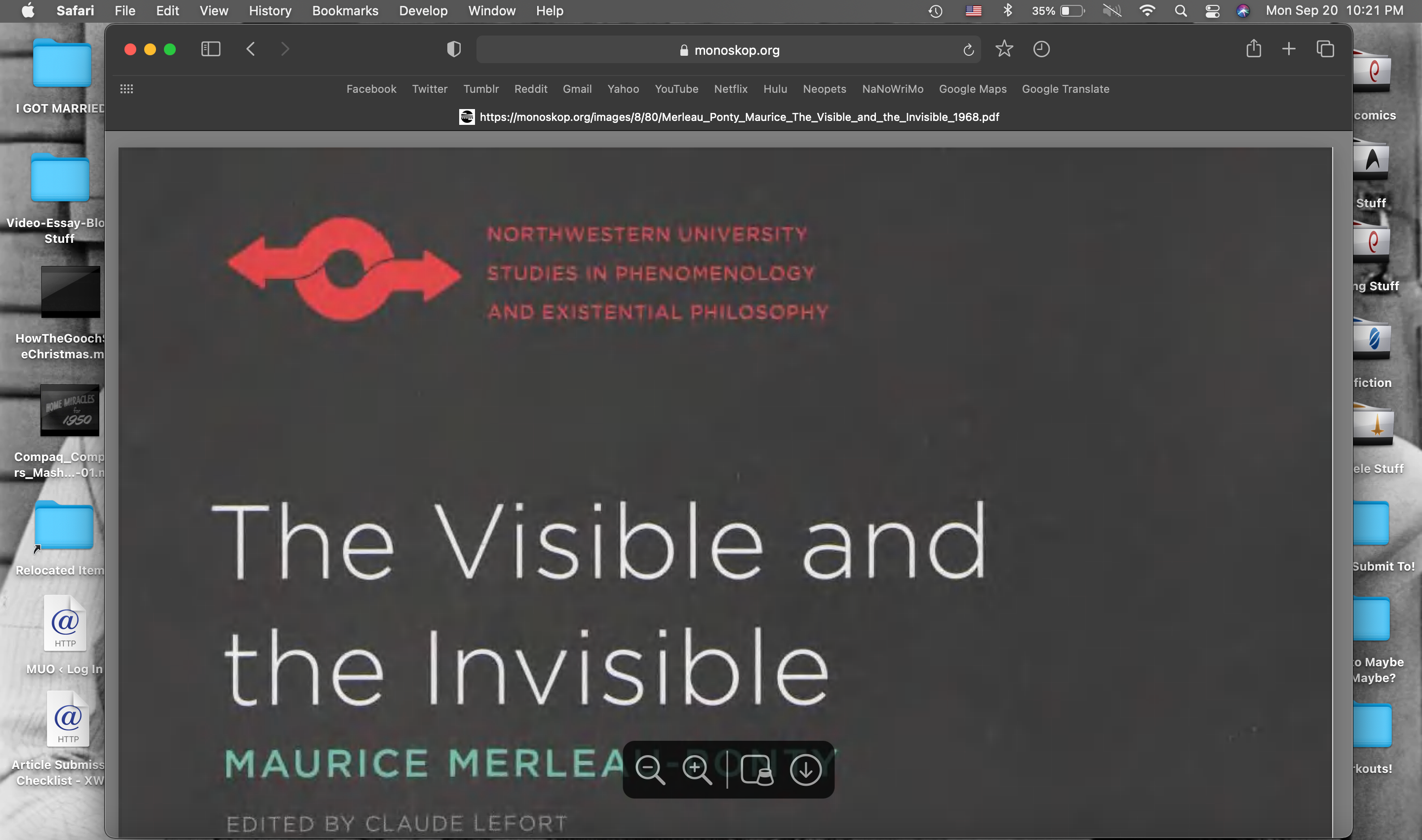 PDF открыт и видим в Safari