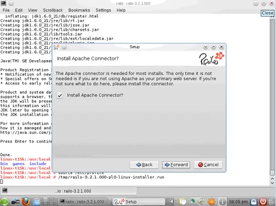 Установка коннектора Apache для интеграции с Railo