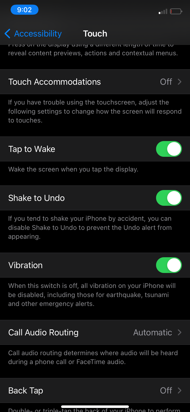 shake to undo toggle