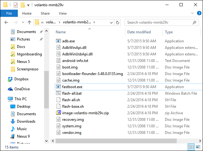 Распакованные файлы образа системы в рабочей папке