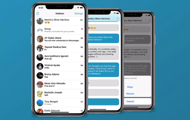 скриншоты NoSeen на iOS: как проверять сообщения Facebook без отметок 'прочитано'