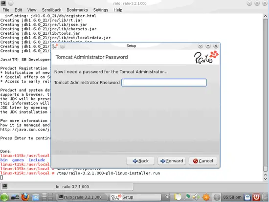 Ввод секретного пароля администратора Railo/Tomcat