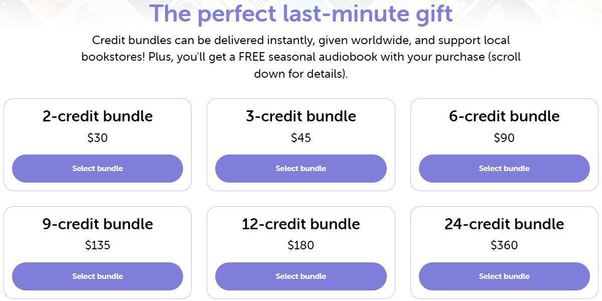 Подарочные кредитные пакеты Libro.fm