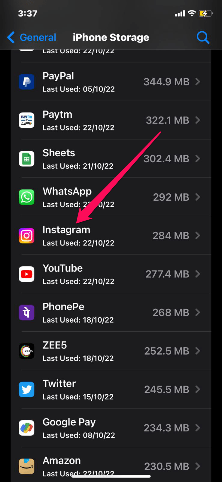 Выгрузить приложение iOS