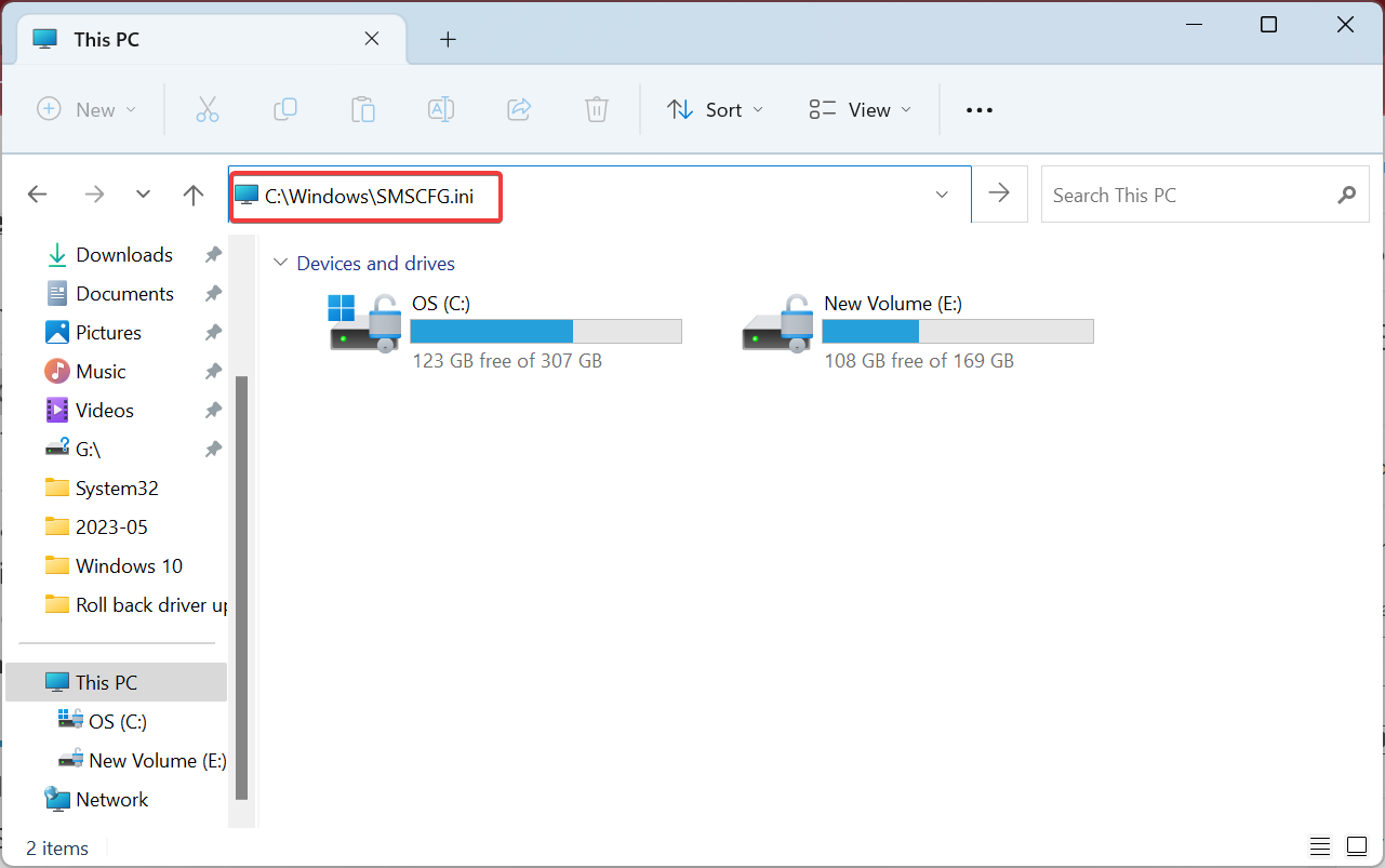 Путь к файлу SMSCFG.ini