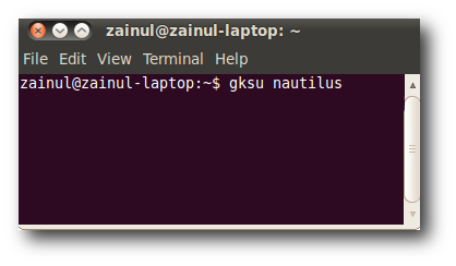 Запуск nautilus с правами root в терминале
