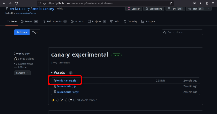 Download the xenia_canary.zip file