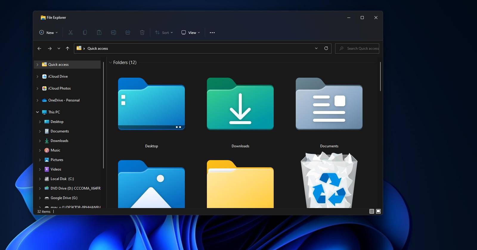 Увеличить кэш значков в Windows 11
