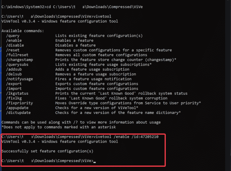 Use Vivetool To Force Enable Start Menu