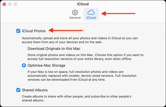 Отключение опции iCloud Photos в настройках Фото