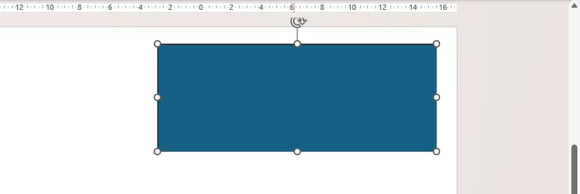 Retângulo em slide do PowerPoint antes de ser preenchido com imagem.