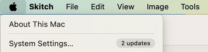 Выберите Системные настройки на Mac