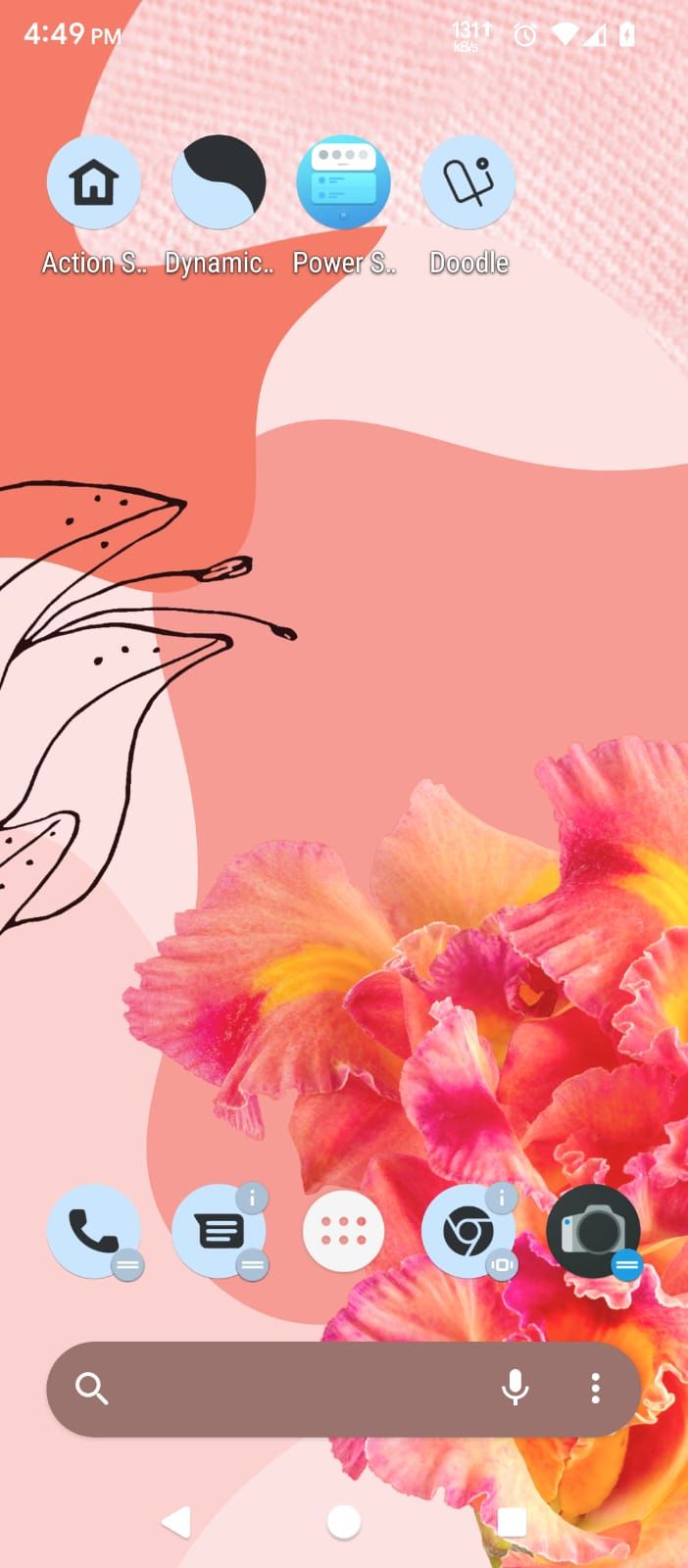 Обои изменены при помощи Doodle