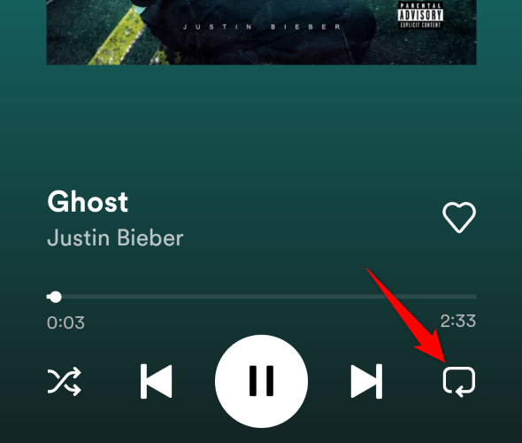 Нажмите «Повтор» дважды на экране воспроизведения.