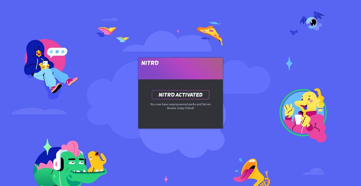 Активированный Discord Nitro в интерфейсе