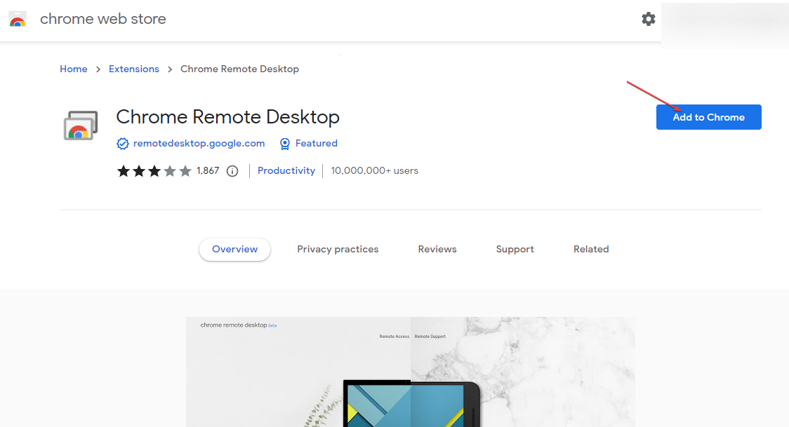 Установка Chrome Remote Desktop на Windows