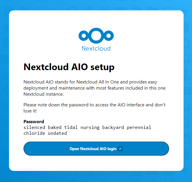 Nextcloud AIO на Ubuntu 22.04