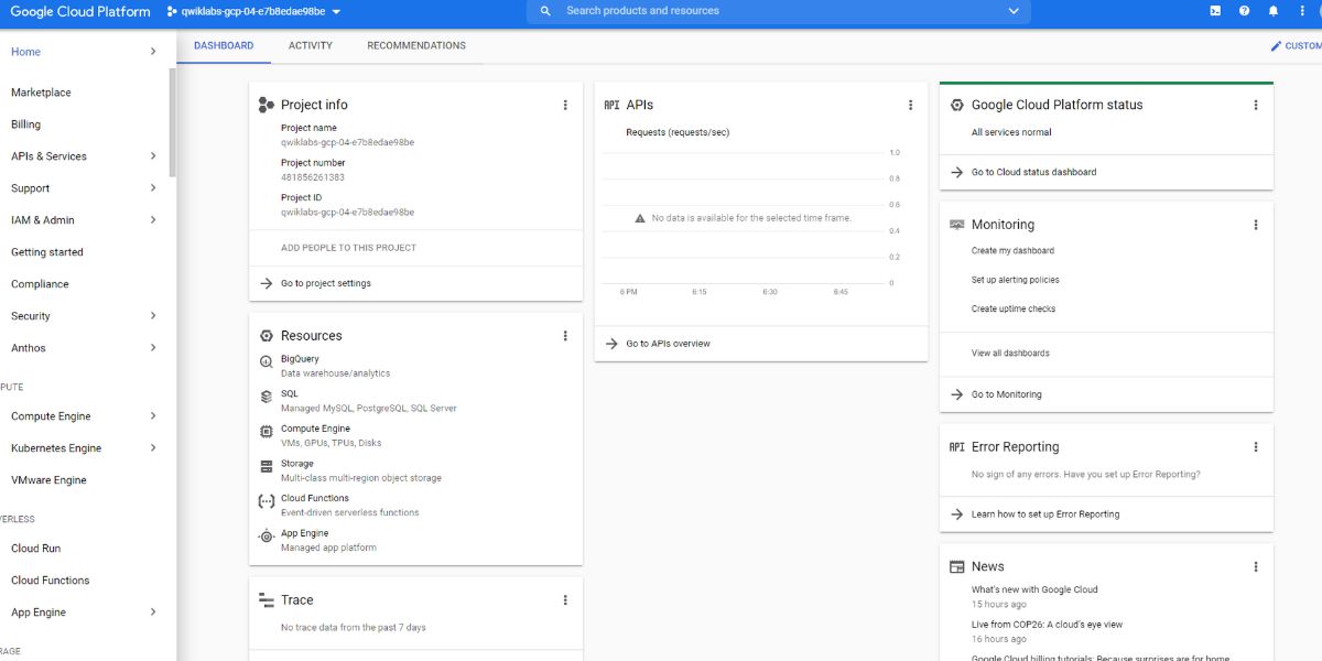 Визуализация hands-on лаборатории в Google Cloud Skills Boost с интерфейсом консоли