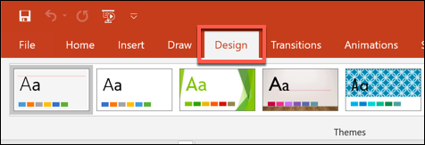 Вкладка «Дизайн» на ленте PowerPoint
