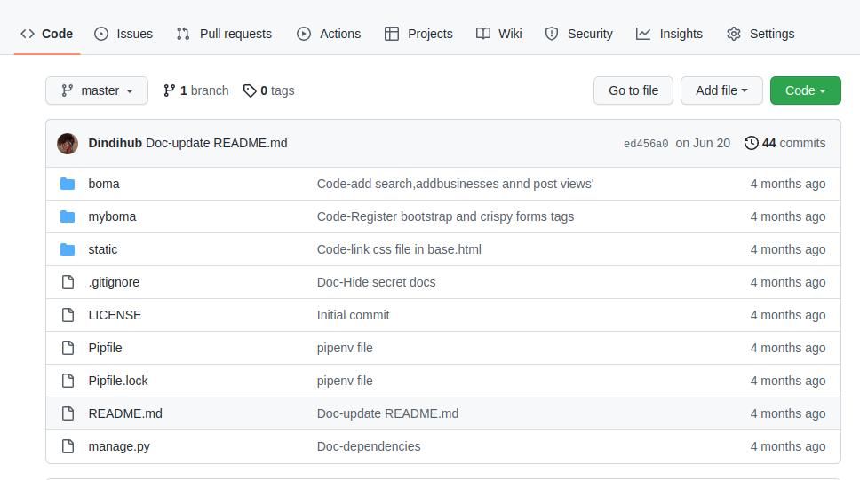 Скриншот: проект Django для клонирования на GitHub
