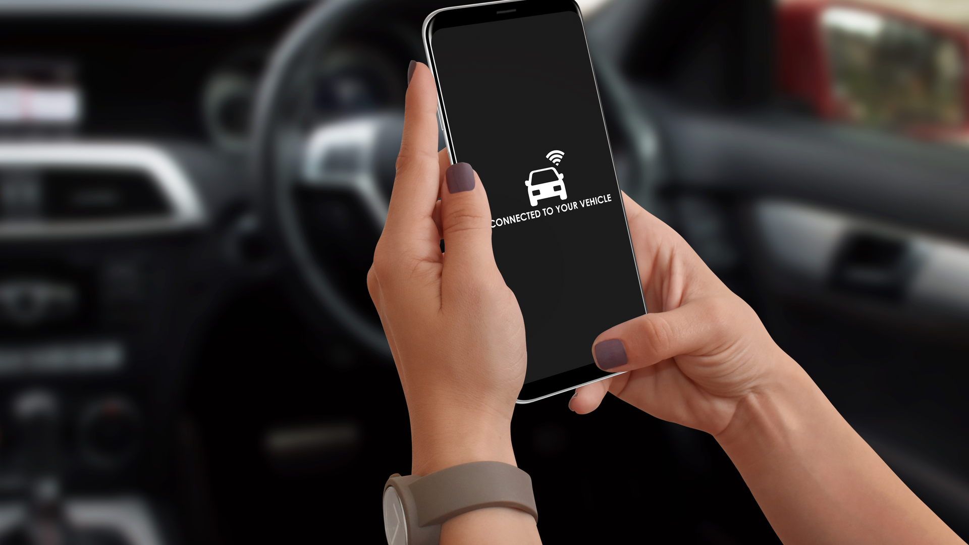 Телефон, подключённый к бортовому Wi‑Fi автомобиля