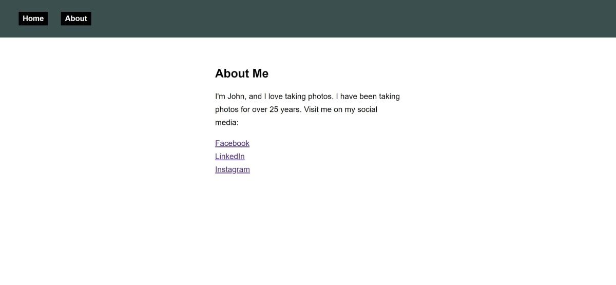 Angular: страница About