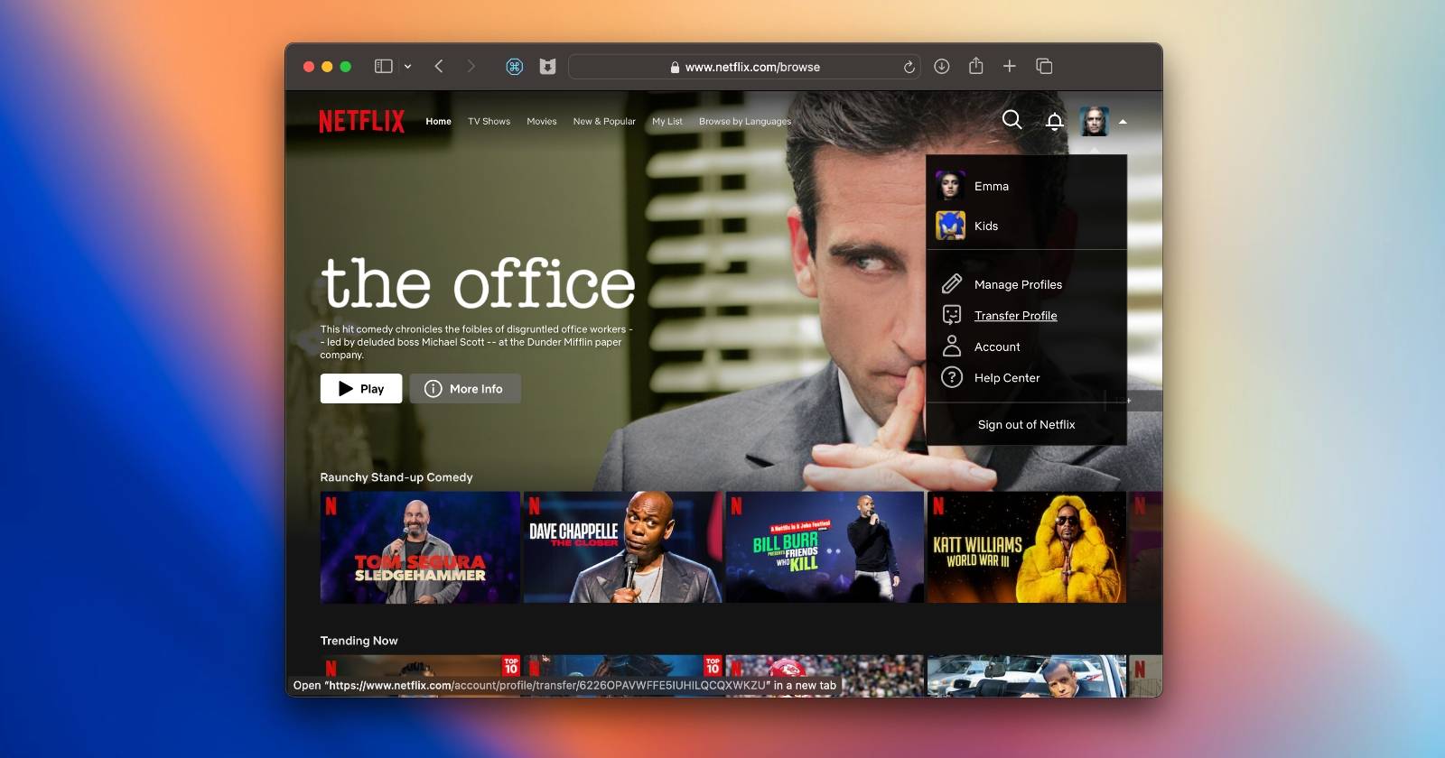 Перенос профиля Netflix — инструкция