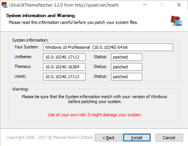 Утилита для разрешения сторонних тем