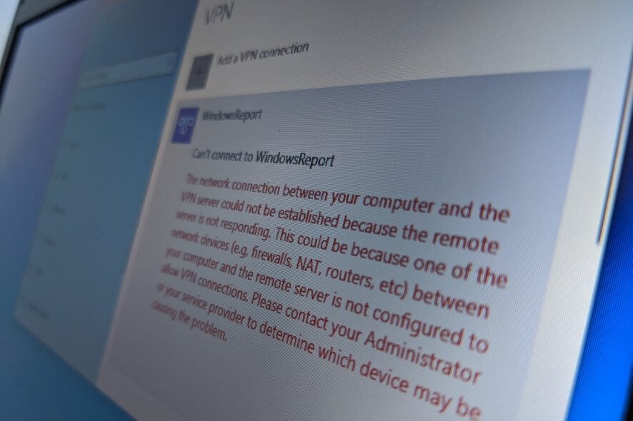 Исправить L2TP VPN (ошибка 809) в Windows