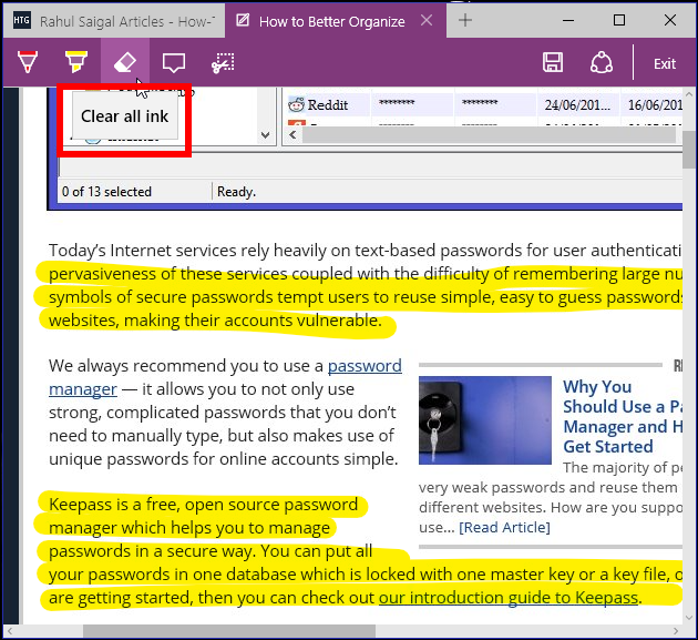 Инструмент ластика — варианты очистки одной отметки или всех