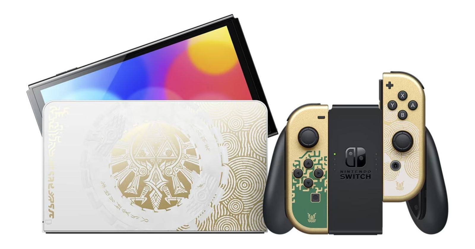 Коллекционное издание Nintendo Switch OLED The Legend of Zelda: Tears of the Kingdom, фронт и оформление