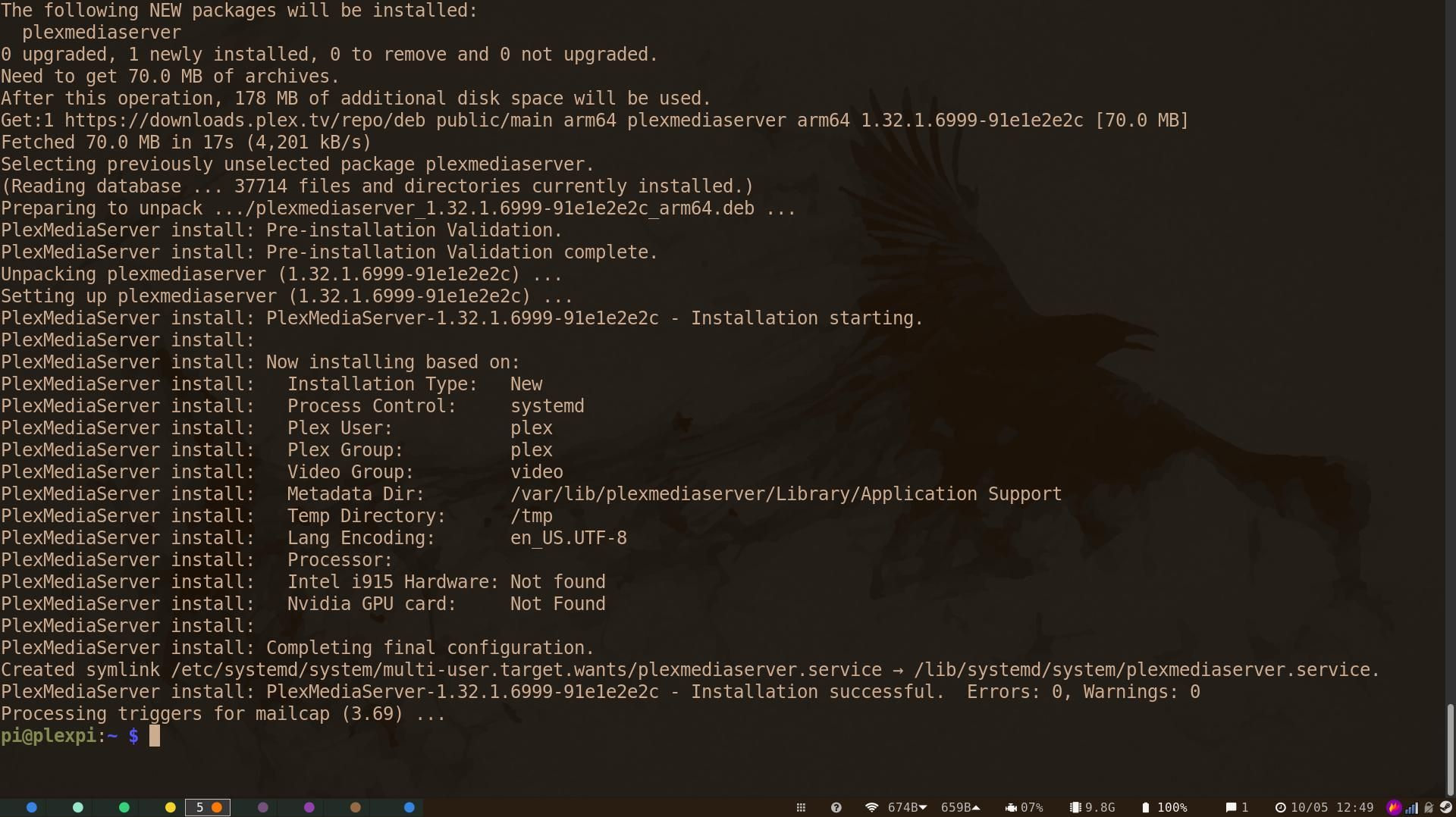 install plexmediaserver on raspberry pi