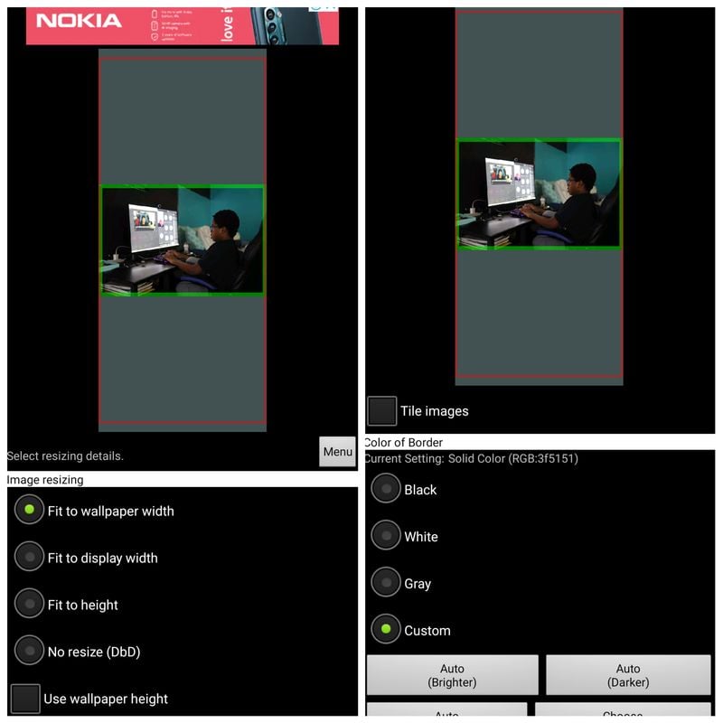 преобразование картинки в обои на Android