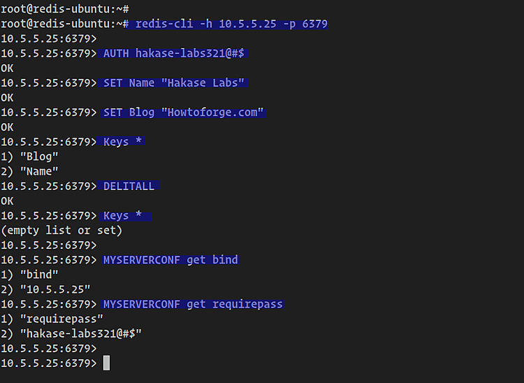 Get Redis config