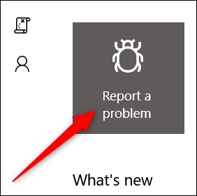 Кнопка Сообщить о проблеме на главной странице Feedback Hub