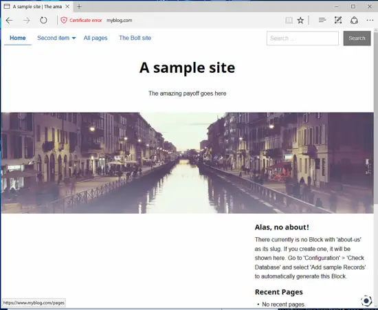 Пример фронтенда на Bolt CMS