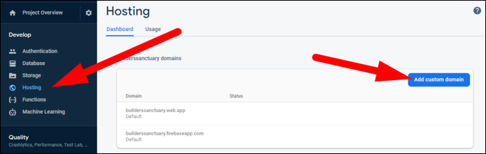 Настроить пользовательский домен